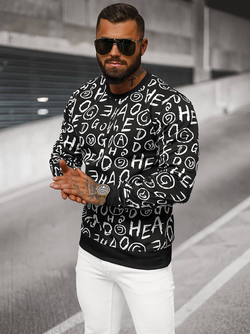 Vīriešu jaka melna OZONEE JS/8B1221/3