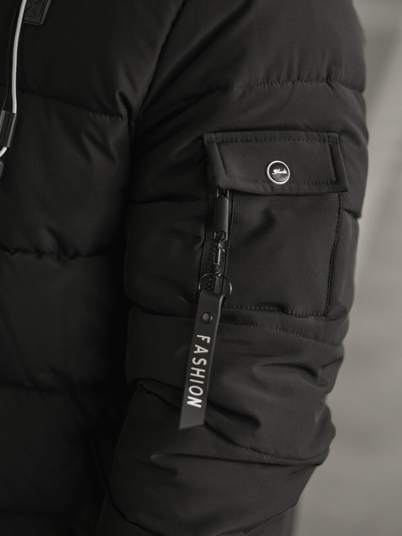 Vīriešu jaka melna OZONEE JS/57M7502/392Z