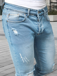 Vīriešu džinsi gaiši debesu zili OZONEE DO/2860