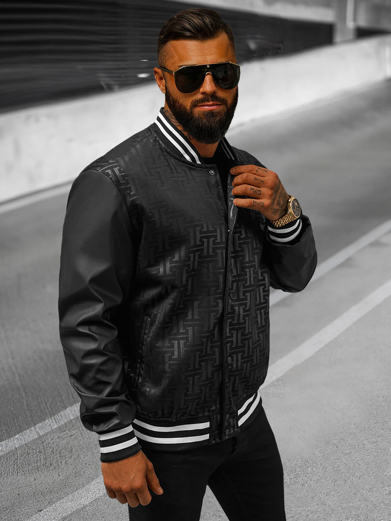 Vīriešu virsjaka debesu melna OZONEE O/3A172Z