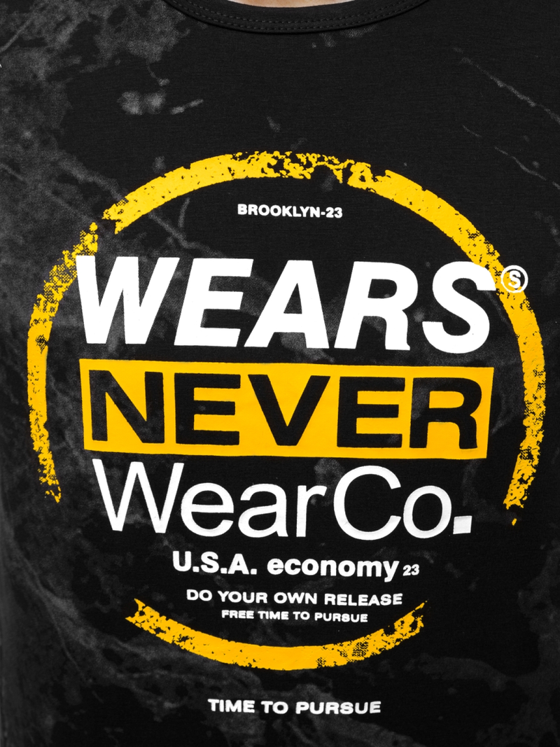 Vīriešu T-krekls melns OZONEE JS/SS10925Z