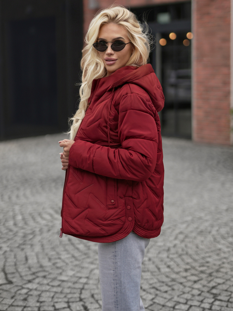 Sieviešu jaka burgundija OZONEE JS/16M9300/06Z