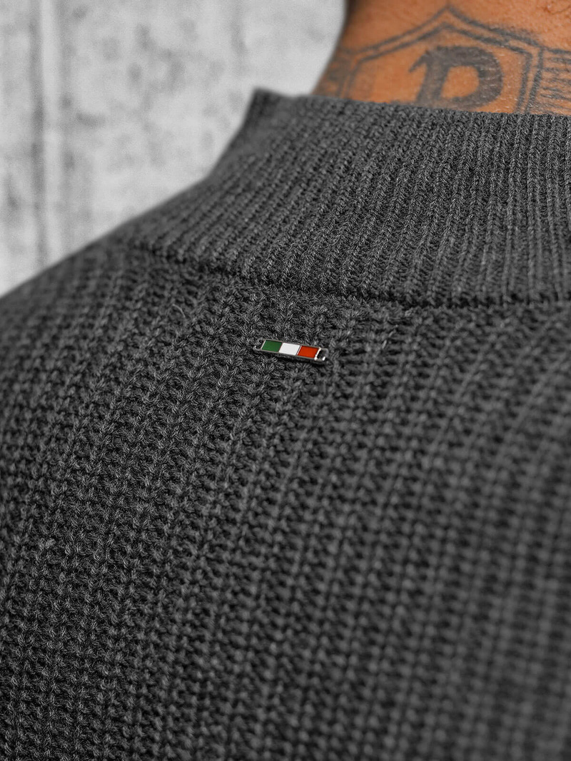 Vīriešu svīteris grafīta OZONEE NB/MM6020/3