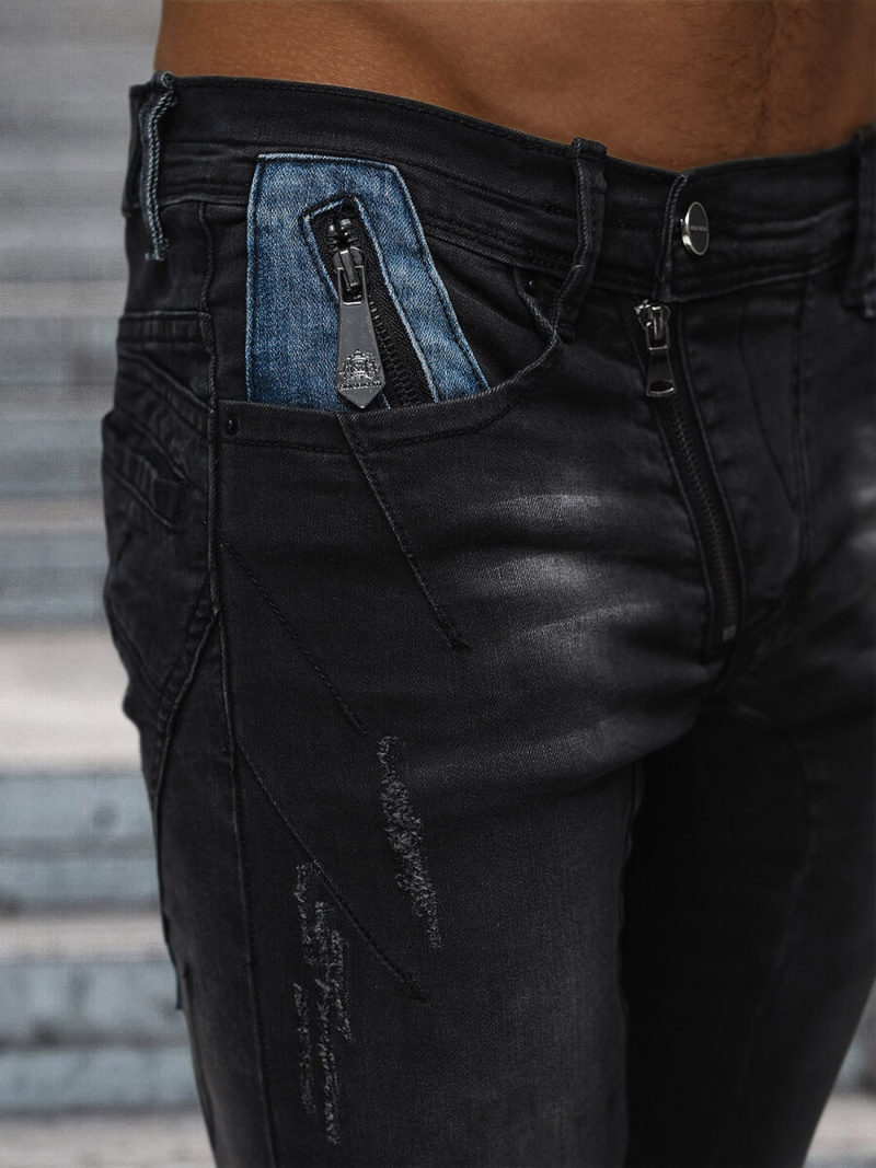 Vīriešu džinsi melni OZONEE NB/MP0025NZ