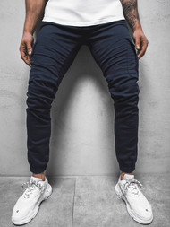 Vīriešu chino jogger bikses tumši zilas OZONEE G/2039