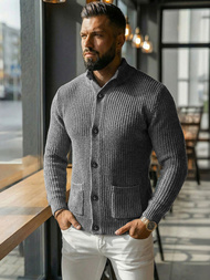 Vīriešu svīteris grafīta OZONEE NB/MM6020/3Z