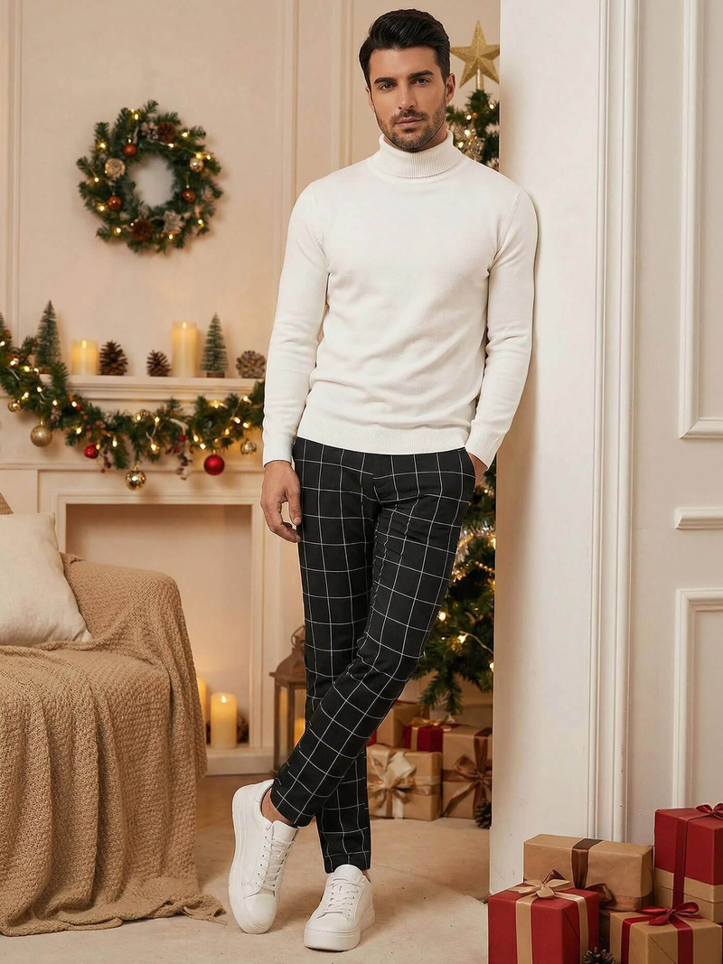 Vīriešu chino bikses melnas OZONEE DJ/5505Z