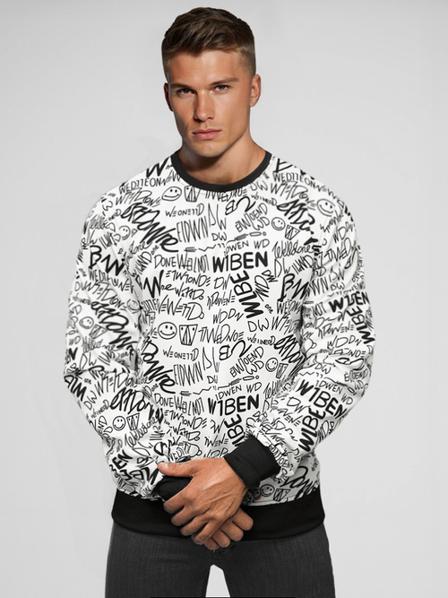 Vīriešu jaka balta OZONEE JS/8B1218/1Z