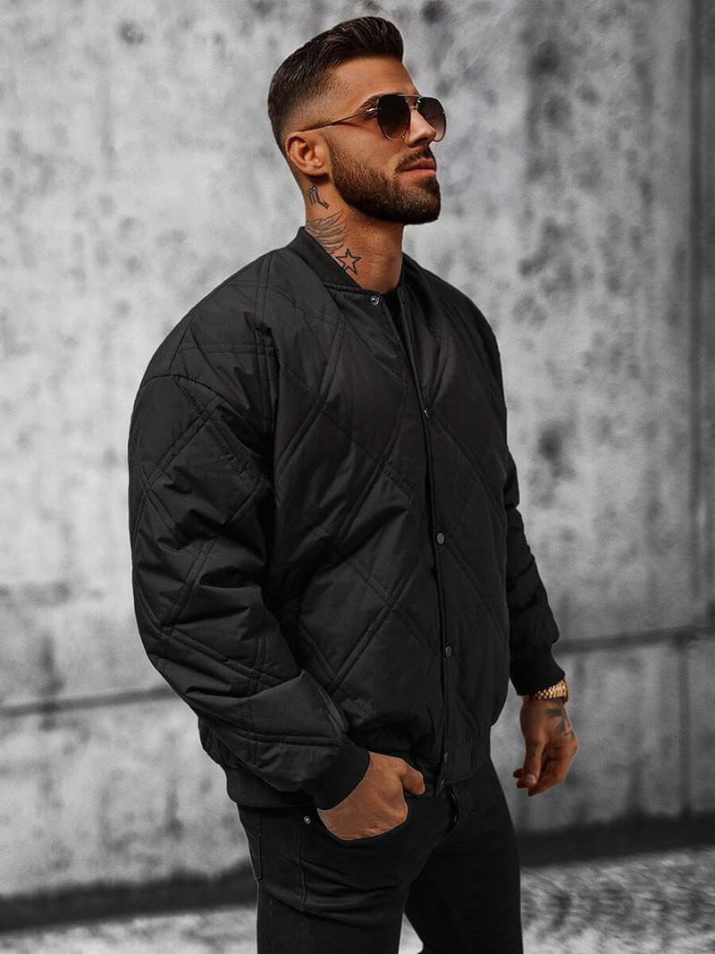 Vīriešu pārejas virsjaka melna OZONEE JS/84M3020/392