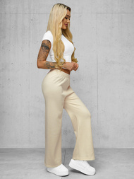 Sieviešu bikses ecru OZONEE JS/92K526/155