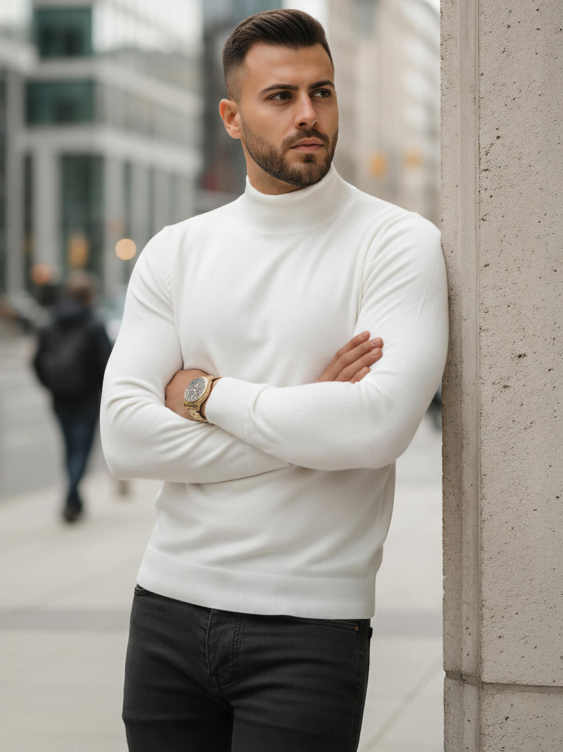 Vīriešu svīteris balts OZONEE V/V24503