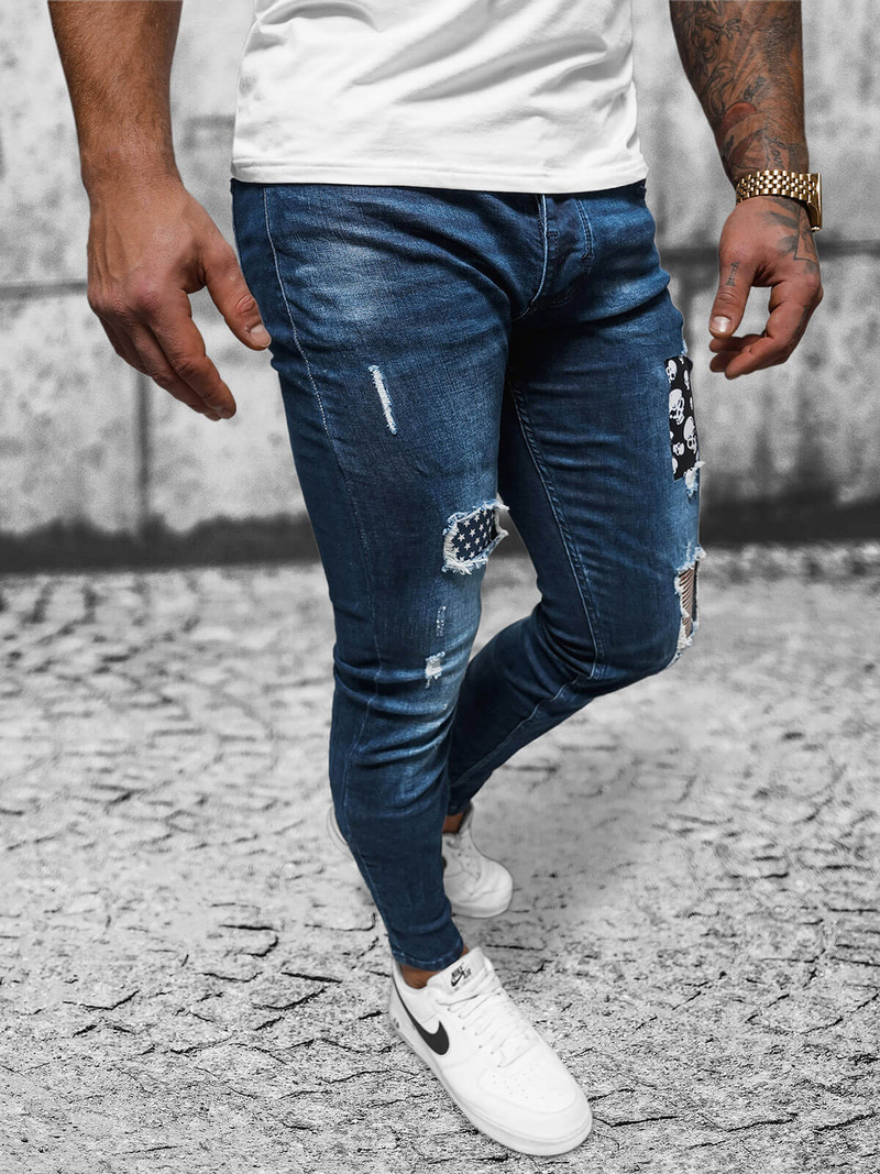 Vīriešu džinsi zili OZONEE NB/MP0015BS