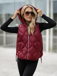 Sieviešu veste bordosarkana OZONEE JS/5M3235/1