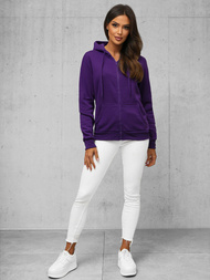 Sieviešu džemperis ar kapuci violeta OZONEE JS/W03Z