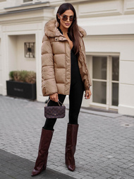 Sieviešu ziemas jaka camel OZONEE JS/5M3256/84