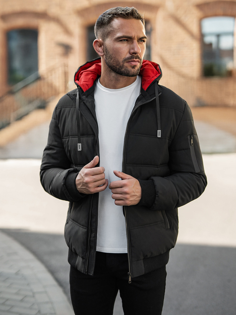 Vīriešu jaka melna OZONEE JS/31M5003Z