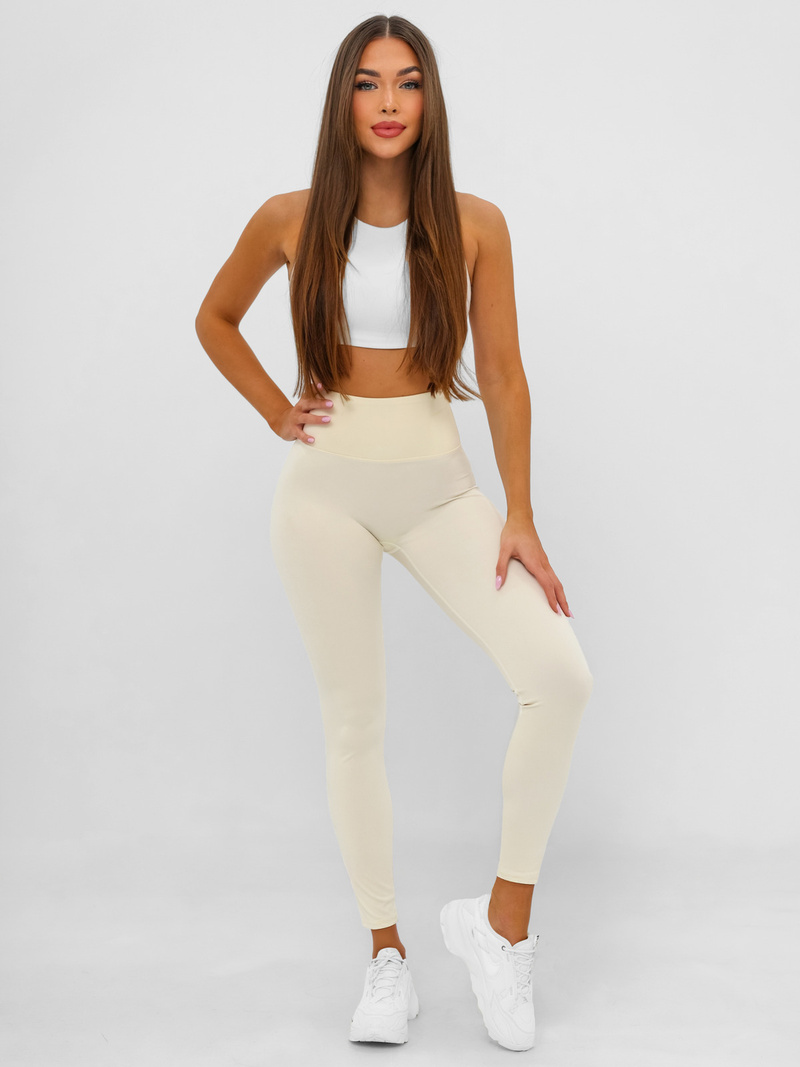 Sieviešu legingi ecru OZONEE JS/17K580/1