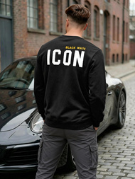 Vīriešu džemperis melns OZONEE JS/8B1753/3