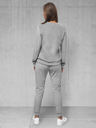 Sieviešu velūra treniņtērpa komplekts pelēks OZONEE O/8C1173/2Z