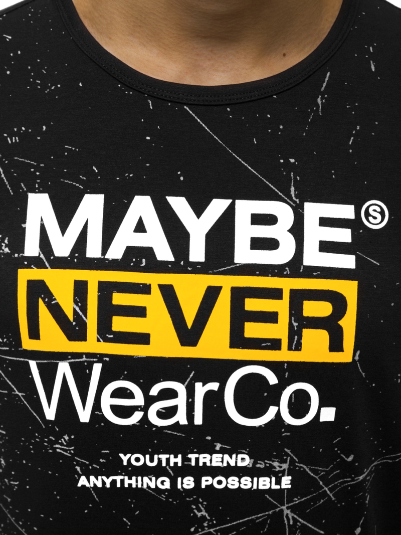 Vīriešu T-krekls melns OZONEE JS/SS10915