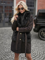 Sieviešu mētelis melns OZONEE JS/53M5200/1Z