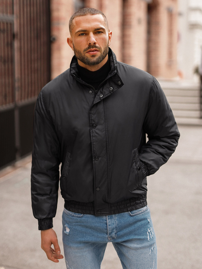 Vīriešu pārejas virsjaka melna OZONEE JS/5M3102/392Z