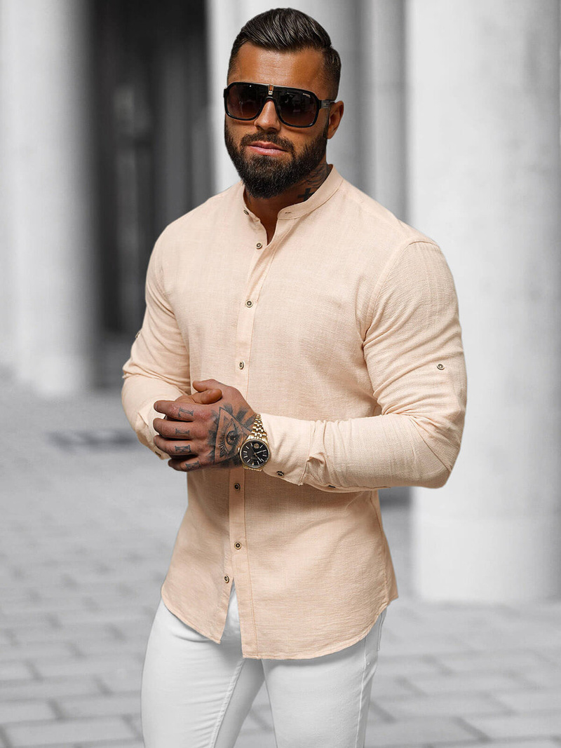 Vīriešu krekls persiku OZONEE O/V85