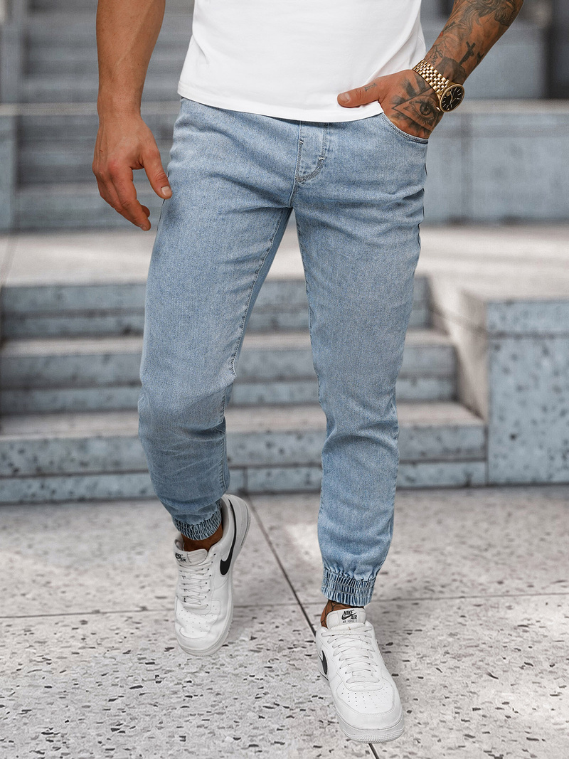 Vīriešu jogger bikses gaiši debesu zili OZONEE NB/MP0272BC