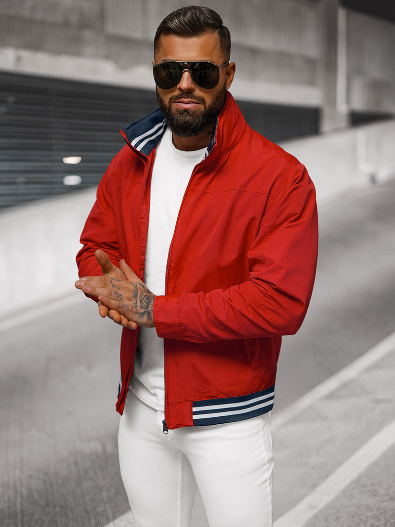 Vīriešu pārejas virsjaka sarkana OZONEE JS/5M3101/270Z