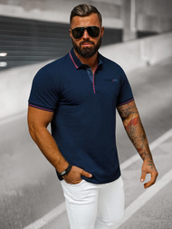 Vīriešu polo krekls tumši zila OZONEE O/DA758