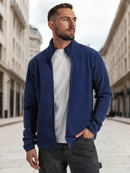 Vīriešu džemperis rāvējslēdzēju tumši zils OZONEE JS/HH016/25