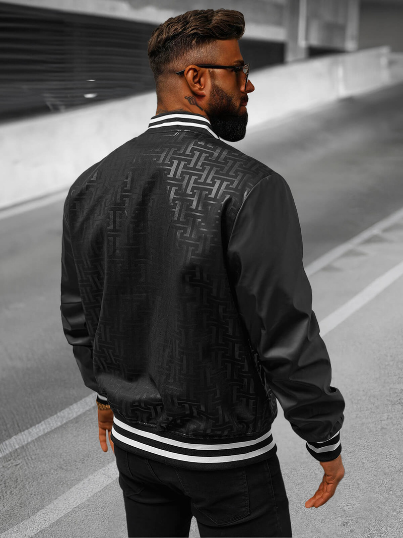 Vīriešu virsjaka debesu melna OZONEE O/3A172Z