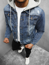 Vīriešu džinsu jaka debesu zila OZONEE NB/MJ505B