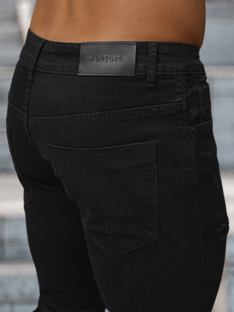 Vīriešu džinsi debesu melni OZONEE NB/MP0087N