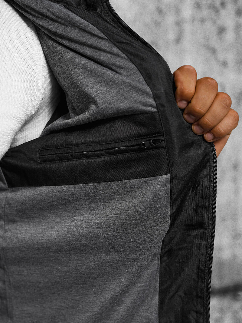 Vīriešu virsjaka melns OZONEE JS/22M311/392