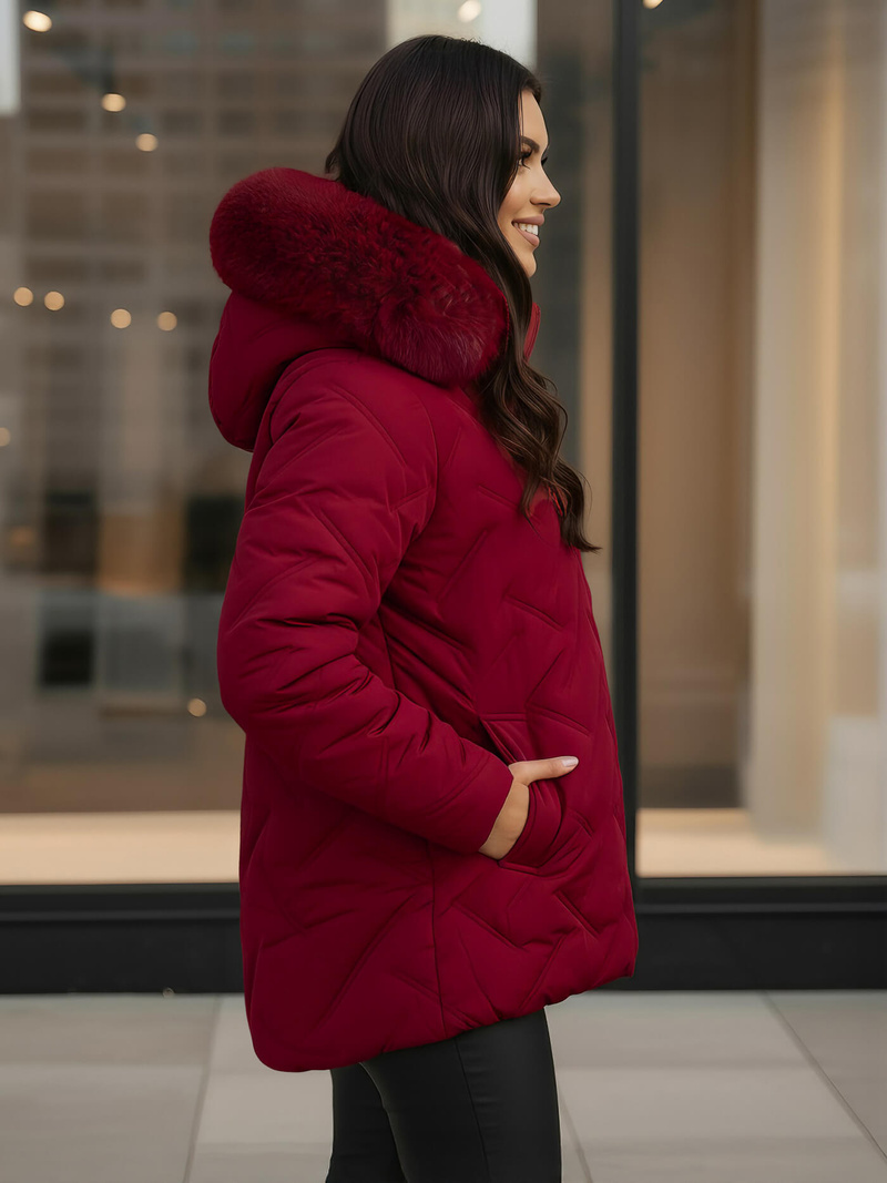 Sieviešu jaka bordosarkans OZONEE JS/16M9296/06Z