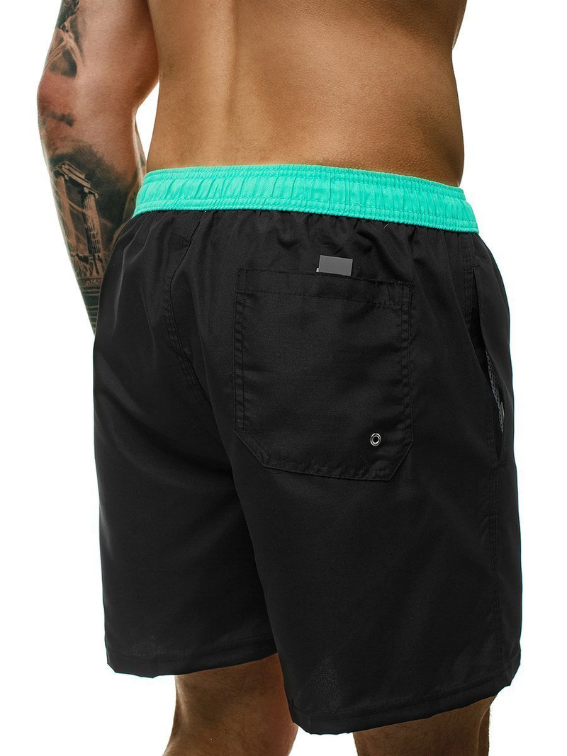 Vīriešu peldbikses melni-piparmētra OZONEE ST005-7