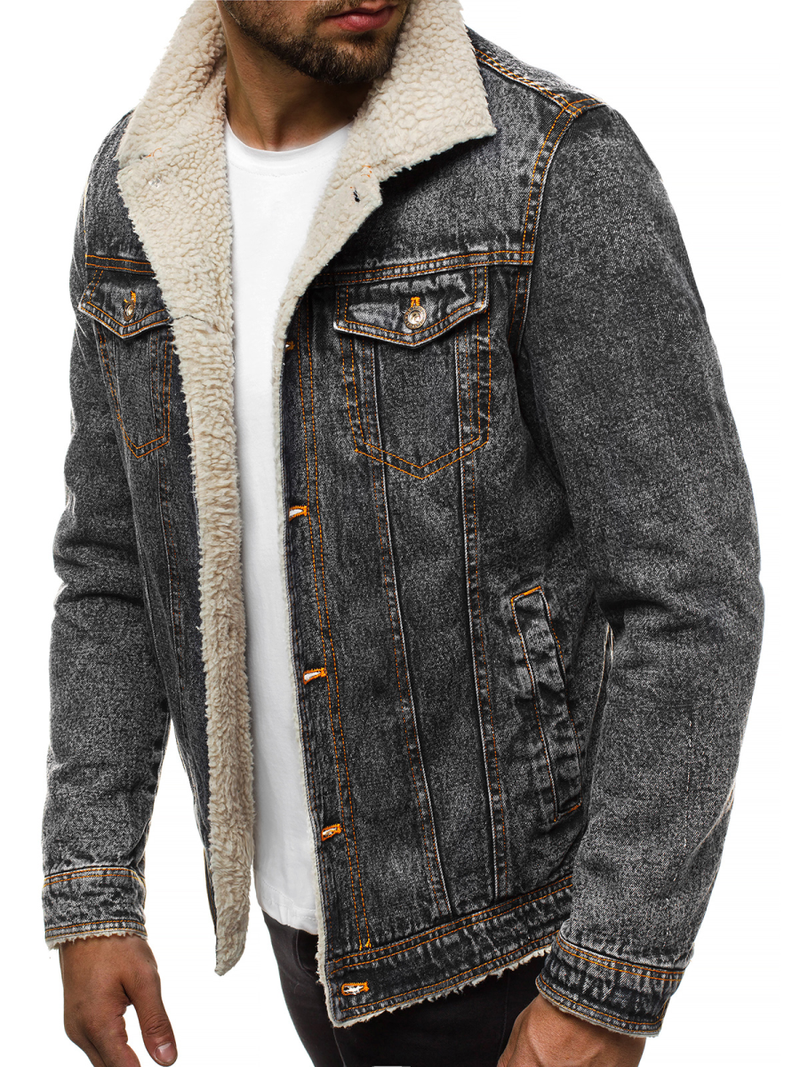 Vīriešu džinsa virsjaka grafīta OZONEE JB/JP1109