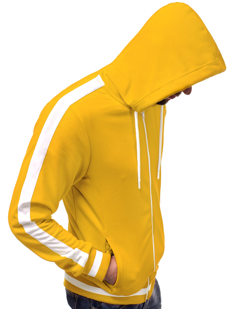 Vīriešu jaka ar kapuci dzeltena OZONEE A/1009Z
