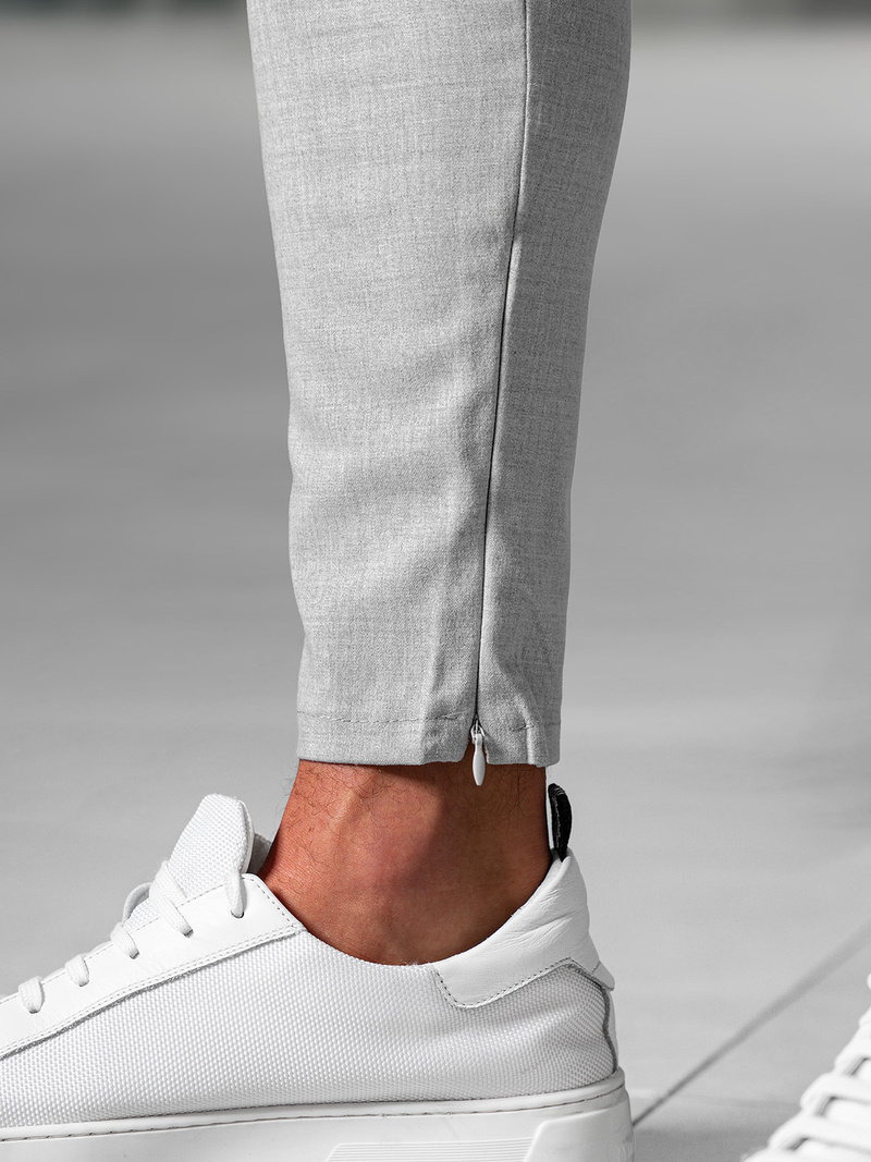 Vīriešu chino bikses pelēkas OZONEE DJ/3300Z