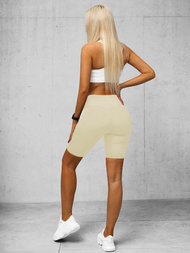 Īsi ecru sieviešu legingi OZONEE O/K5-J