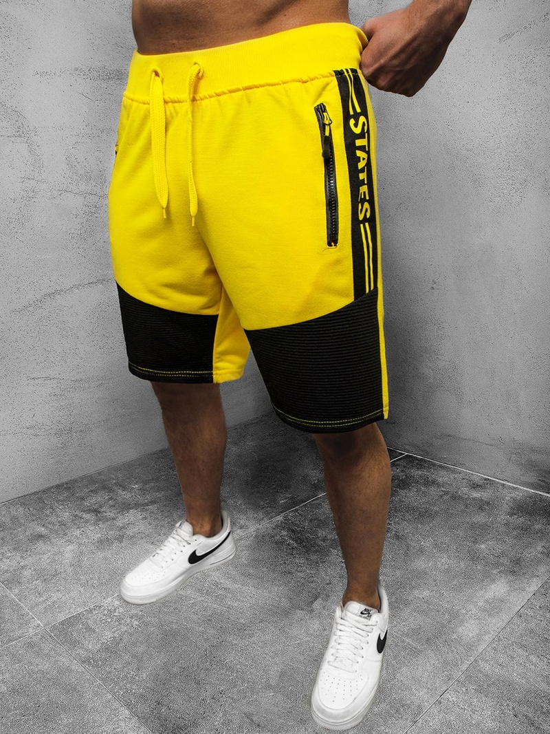 Vīriešu sporta šorti dzelteni OZONEE JS/68K10066