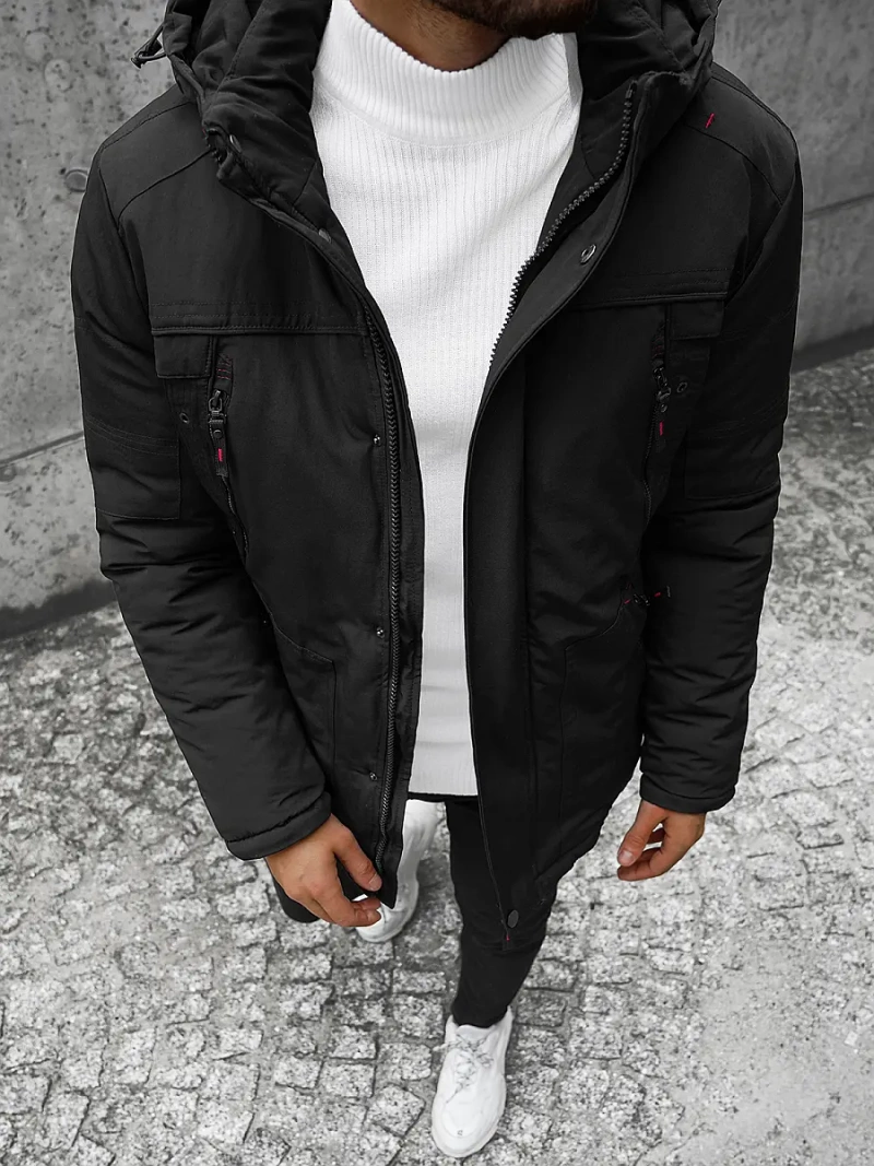 Vīriešu virsjaka melna OZONEE JS/M713/392