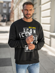 Vīriešu džemperis melns OZONEE JS/8B1763/3