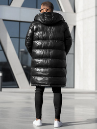 Vīriešu ziemas virsjaka melnā OZONEE O/M3205Z