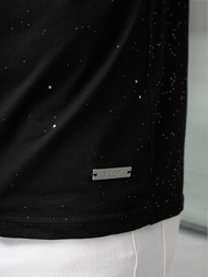 Vīriešu t-krekls melns OZONEE O/QQ1390