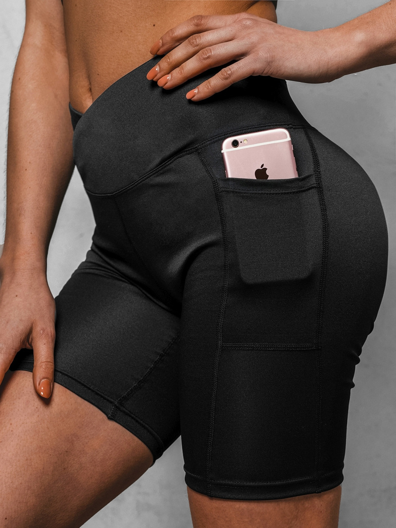 Īsi melni sieviešu legingi OZONEE O/XL007/1