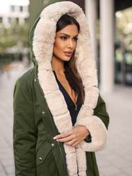 Sieviešu ziemas jaka zaļa OZONEE JS/M763/136Z