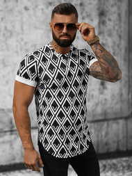 Vīriešu t-krekls melni-balts OZONEE O/P1048