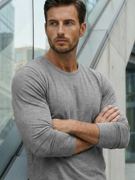 Vīriešu t-krekls ar garām piedurknēm grafīta OZONEE JS/2088Z